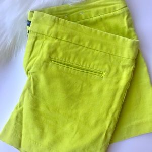 Gap chartreuse tailored shorts • Size 27”